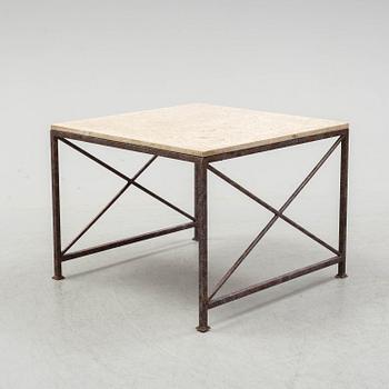 A stone top coffee table, late 20th Century.