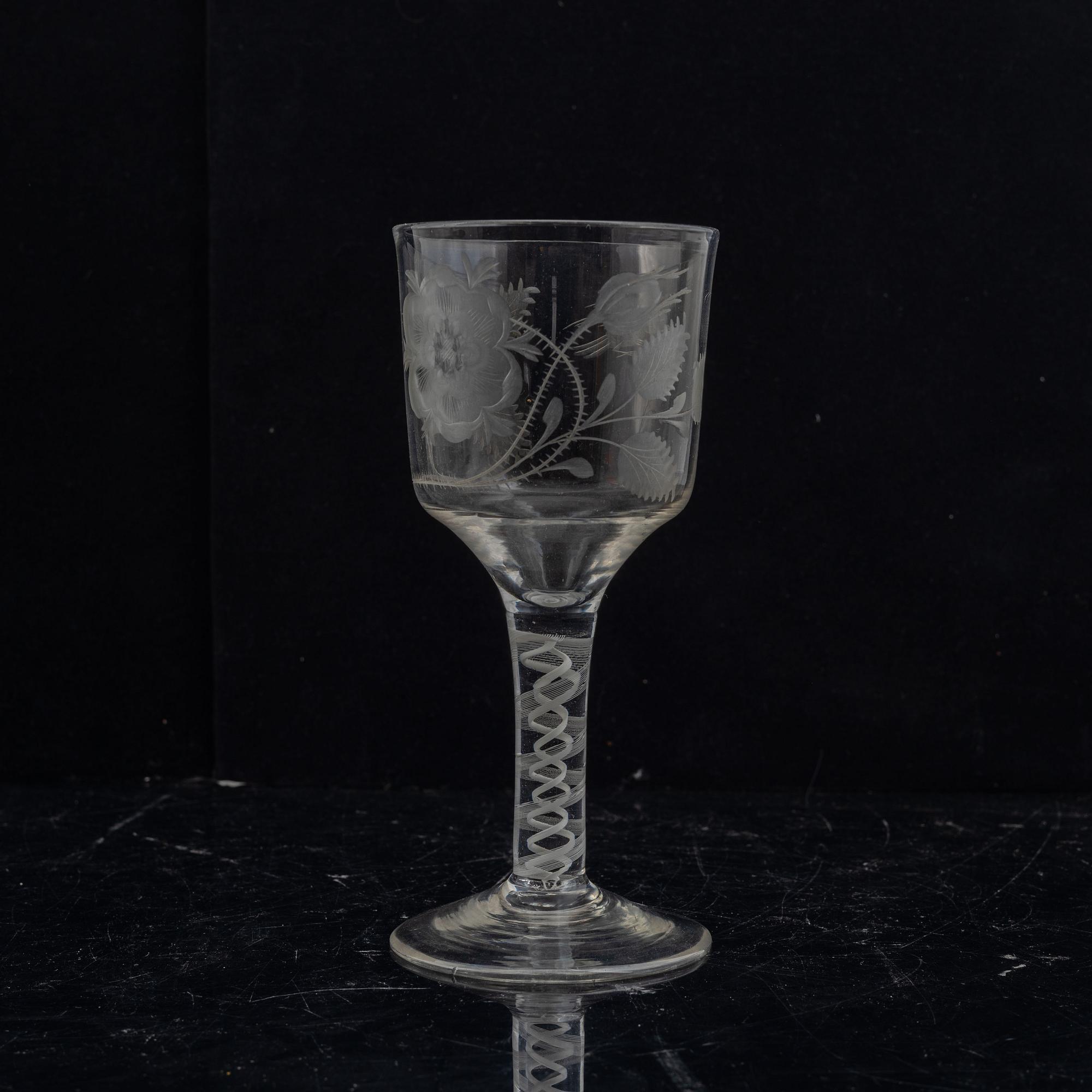An Anglo-Irish 18th century wine glass.