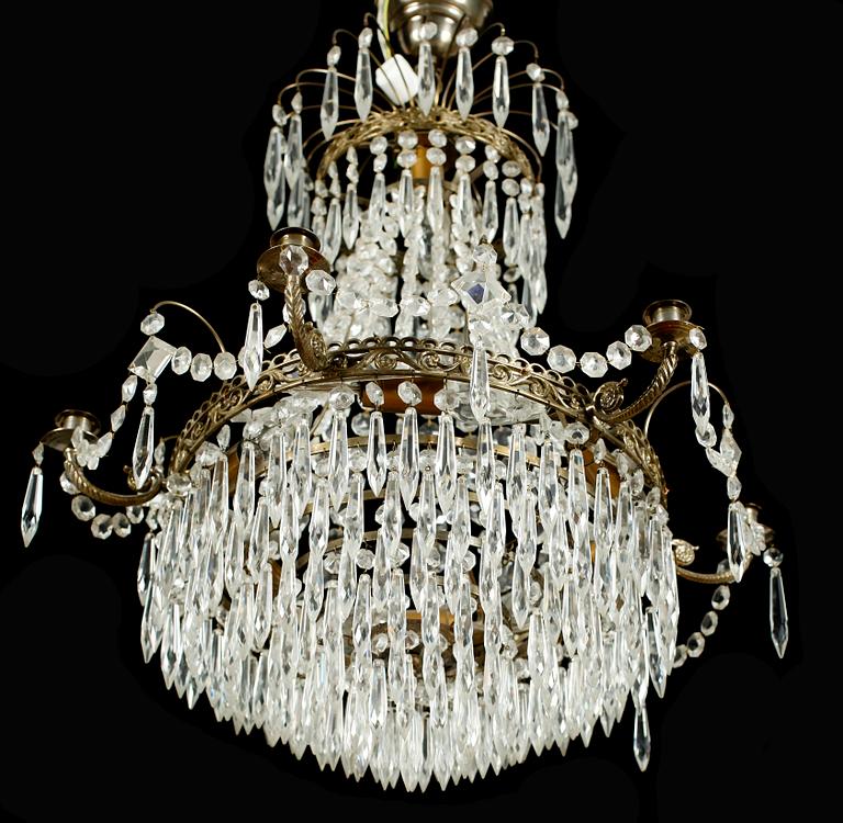 LJUSKRONA, empirestil, 1900-talets mitt, höjd ca 70 cm.