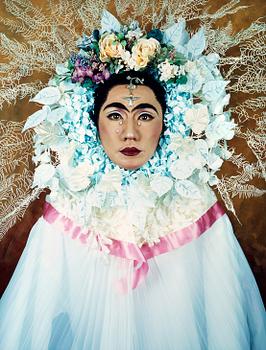 245. Yasumasa Morimura, "An Inner Dialogue with Frida Kahlo (Flower Wreath and Tears)", 2001.