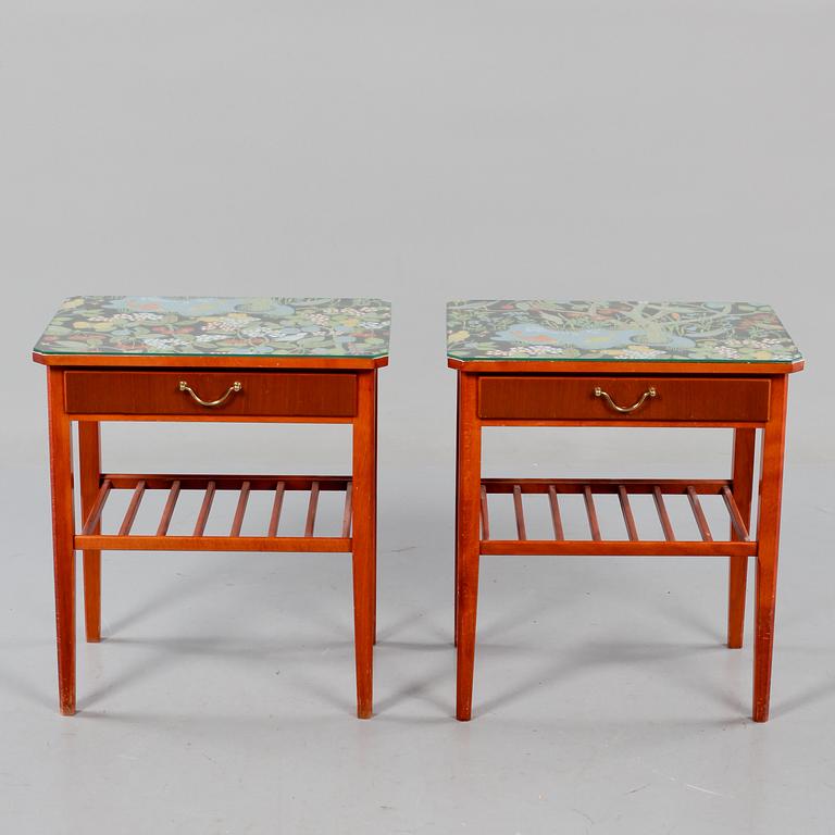 SÄNGBORD, ett par, 1950-tal.