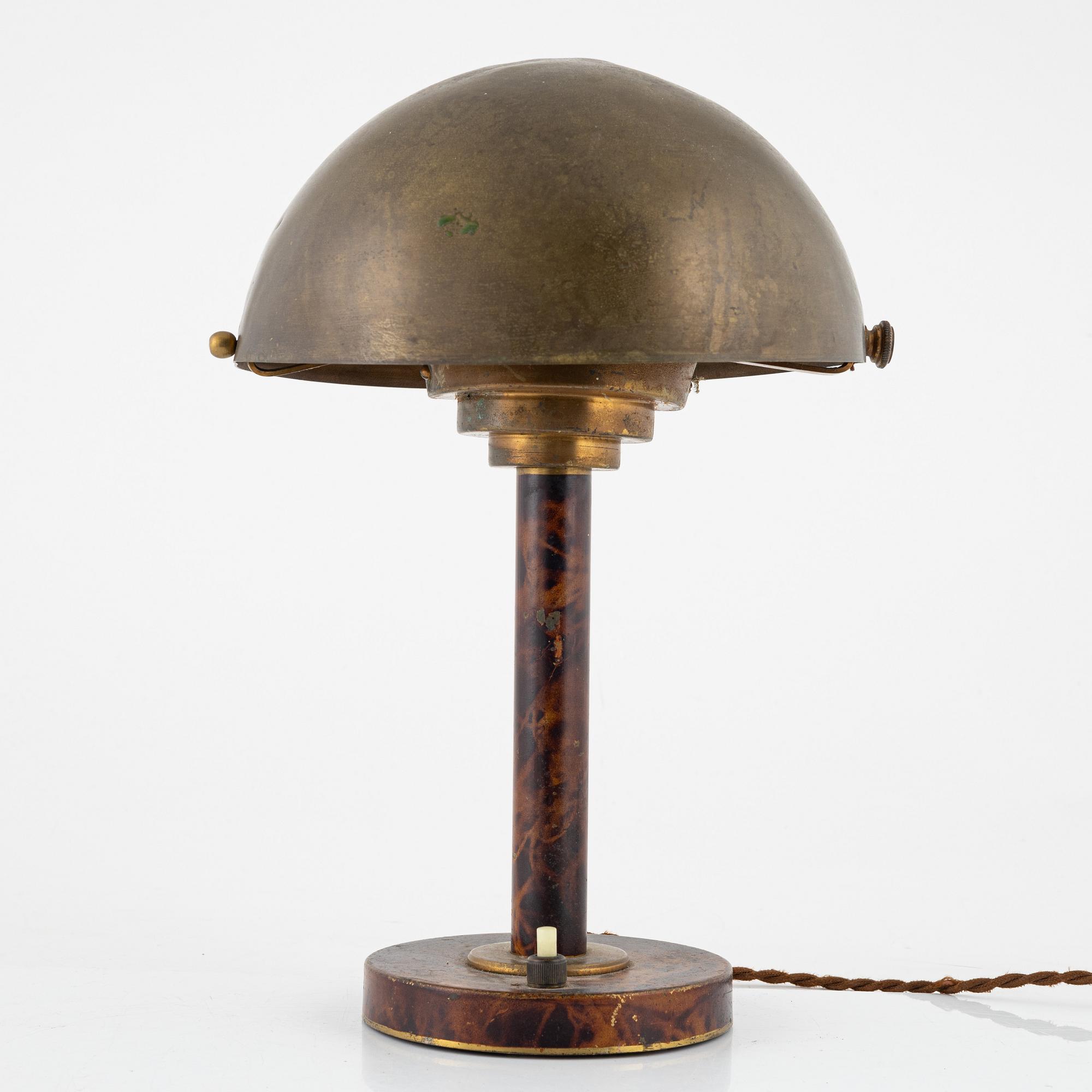 Bordslampa, funkis, 1930-tal.