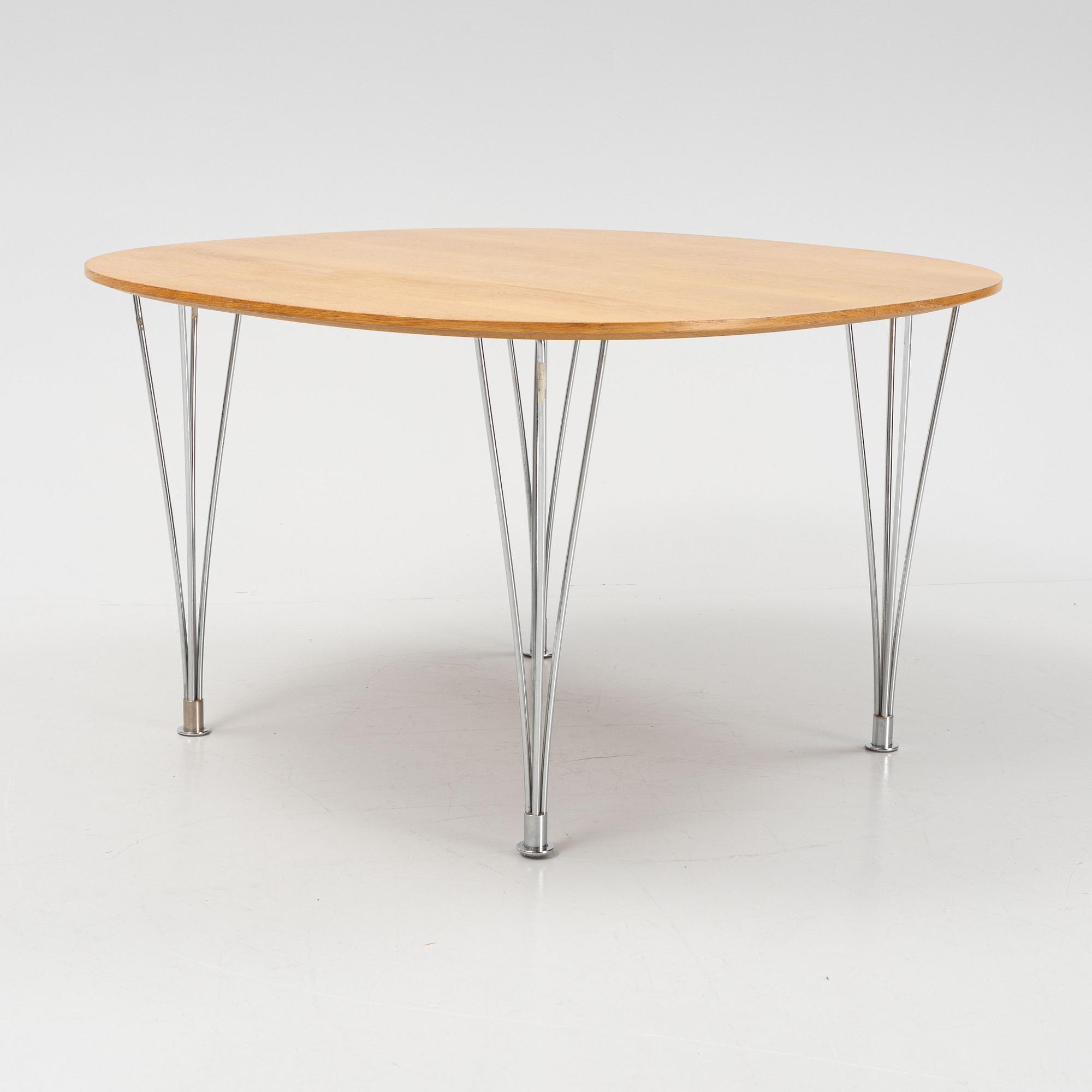 Bruno Mathsson, a 'Supercirkel' table, second half of the 20th Century.