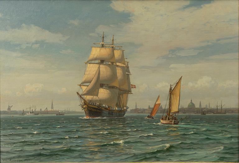 Vilhelm Arnesen, Full-rigged ship off Copenhagen.