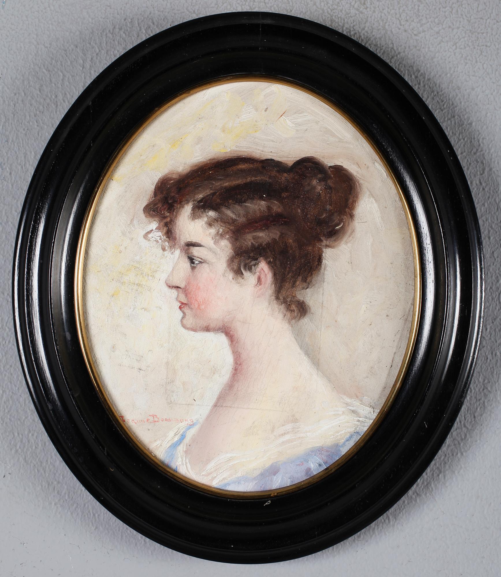 OIDENTIFIERAD KONSTNÄR, olja på duk, otydligt signerad, 1800-/1900-tal.