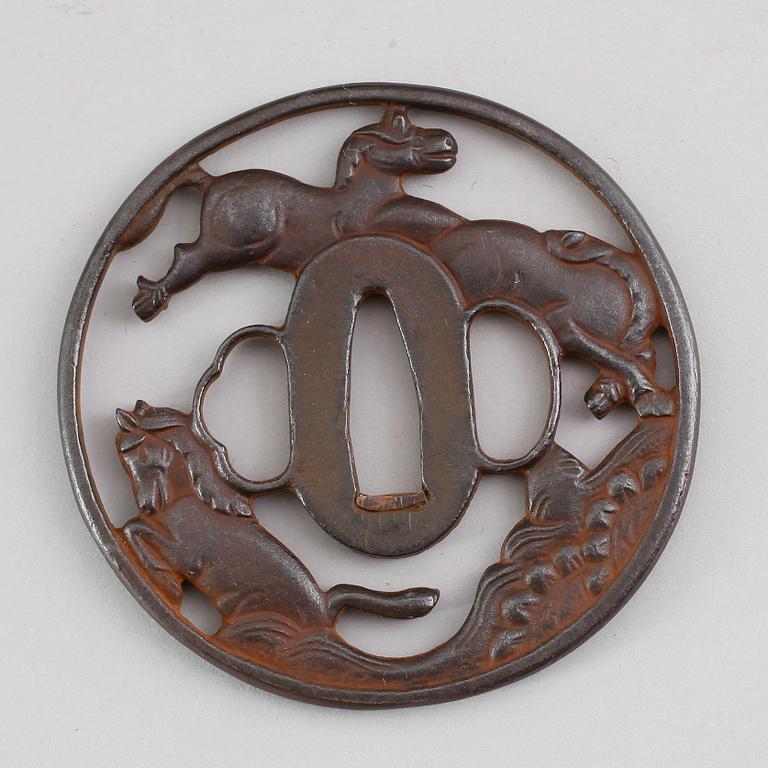 TSUBA, järn, 1800-tal.