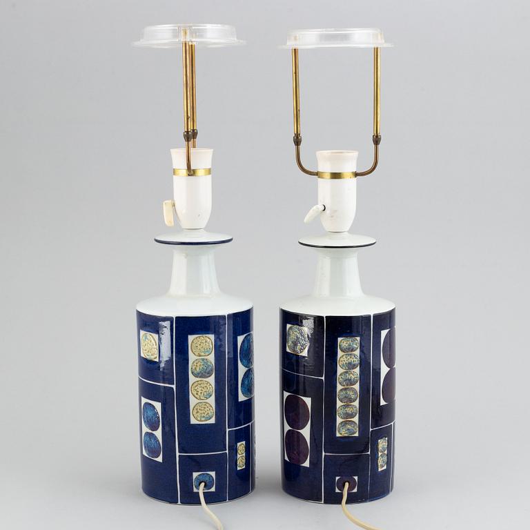 A pair of table lamps from Fog & Morup, Royal Copenhagen, second half of the 20th-century.