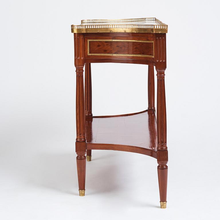A Louis XVI console desserte by F. Schey (master in Paris 1777), late 18th century.