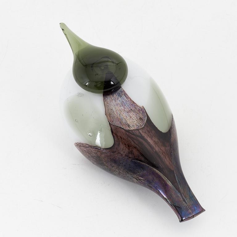 Oiva Toikka, a glass bird, Nuutajärvi Notsjö, signed.