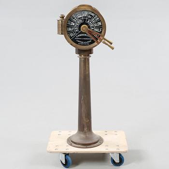 A metal machine telegraph, A. Robinsson & Co, Liverpool & Glasgow, 20th century.