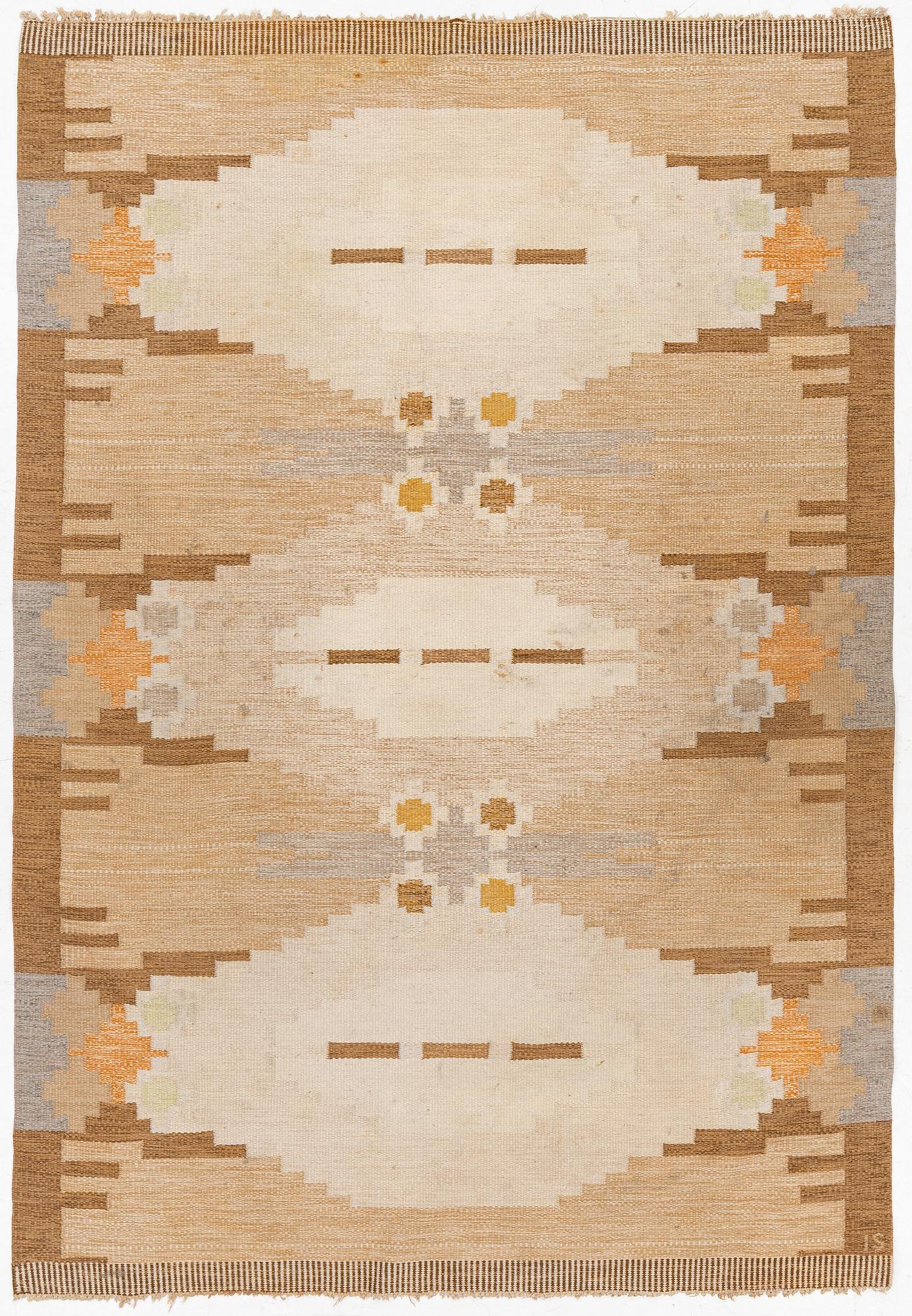 Ingegerd Silow, rölakan, signed IS, approx. 282 x 194 cm.