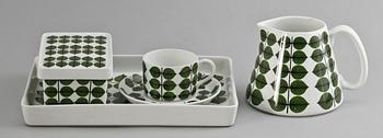 SERVIS, 23 delar, porslin, "Berså" Stig Lindberg, Gustavsberg, 1960/70-tal.