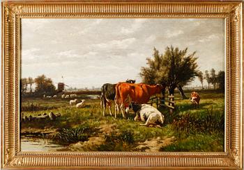 OKÄND KONSTNÄR, olja på duk, ej signerad, omkring 1900.