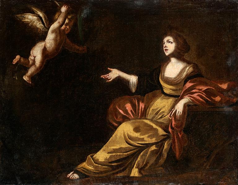 Massimo Stanzione Attributed to, The annunciation.