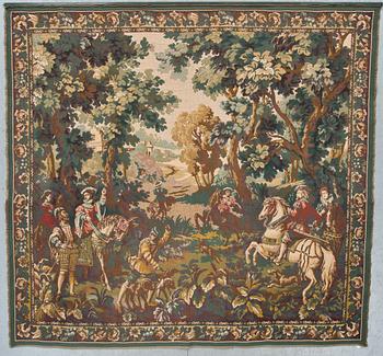 VÄVNAD, gobelängteknik, sekelskiftet 18/1900. Ca 208 X 192.