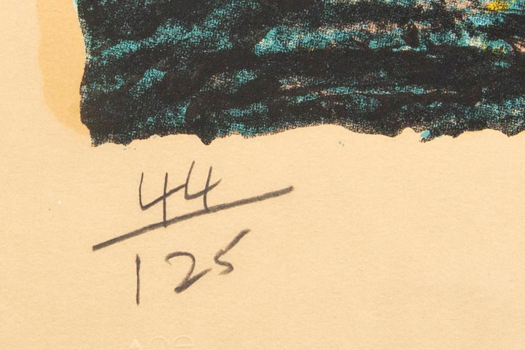 Malcolm Morley, color lithograph, signed and numbered, made in 1972.