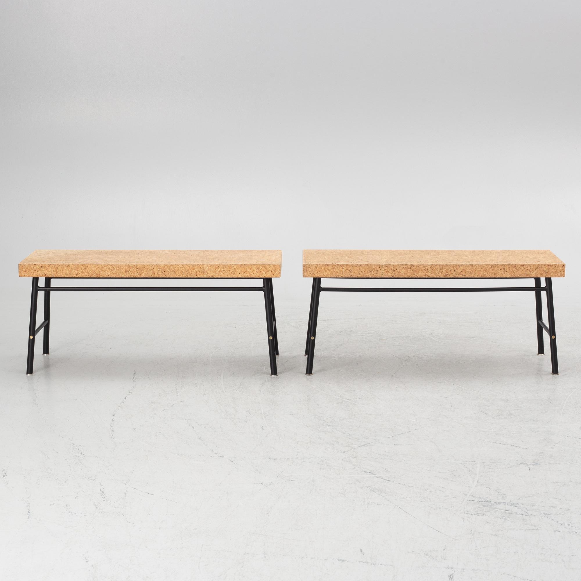 Ilse Crawford, two cork benches, model 'Sinnerlig' for IKEA.
