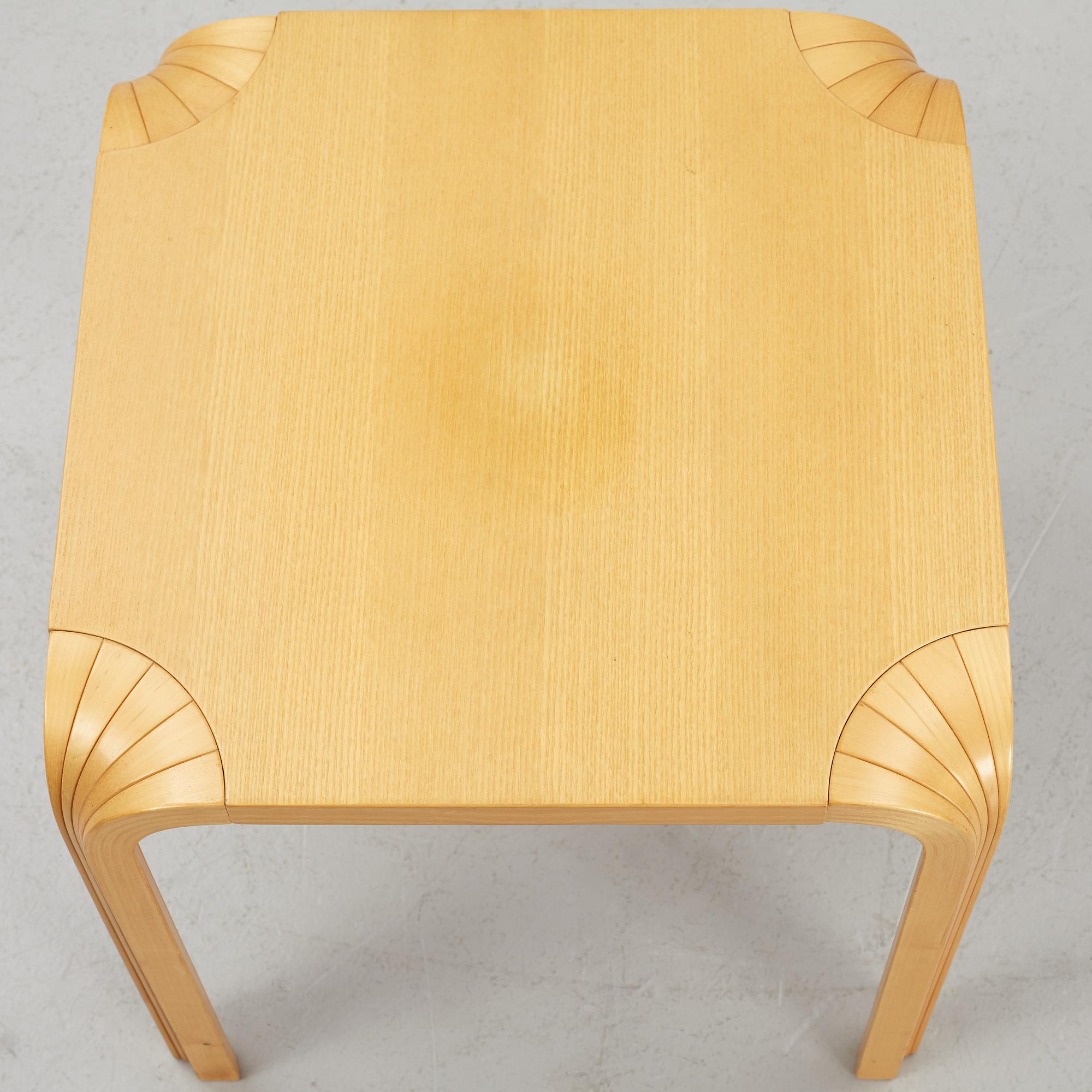 Alvar Aalto, a stool/side table, model x601, Artek, Finland.