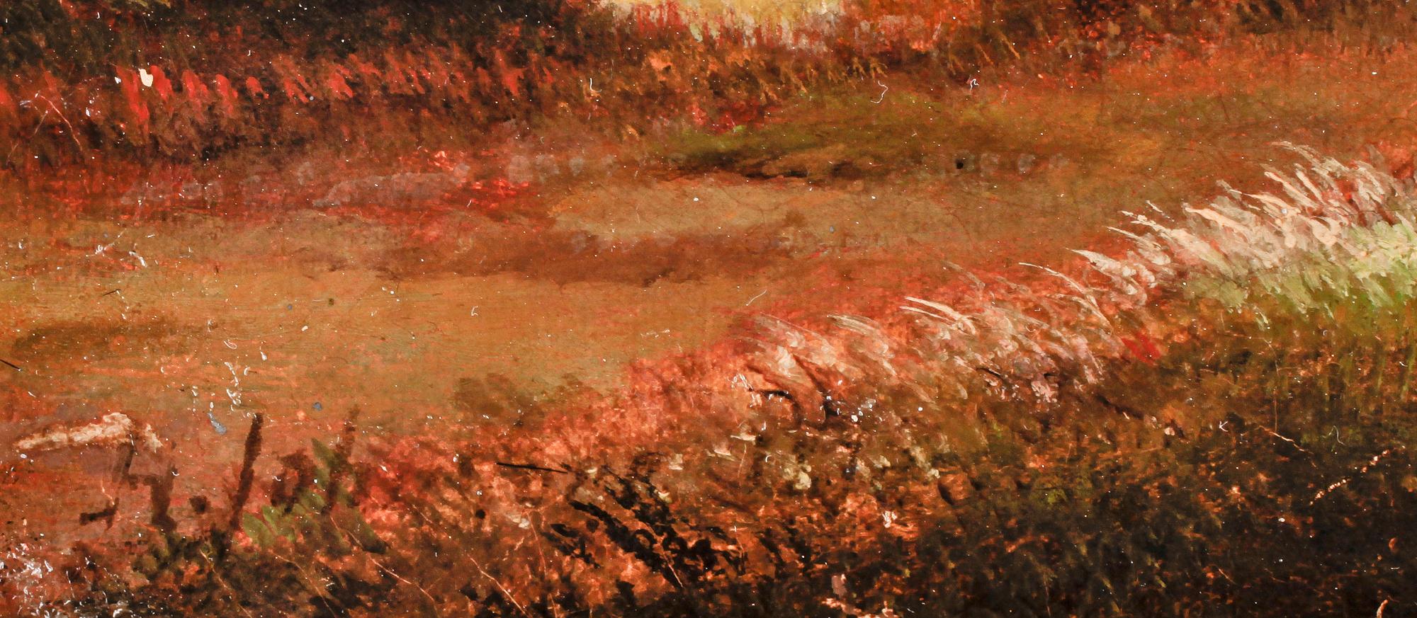 OKÄND KONSTNÄR, olja på duk, signerad M. Johansson, 1800-tal.