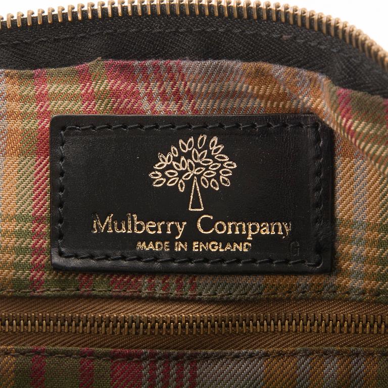MULBERRY Vintage Black Scotchgrain Shopper Bag.