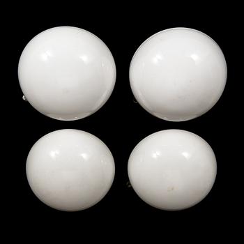 Kattovalaisimia/plafondeja/seinävalaisimia, 4 kpl, malli 80112-15, Idman 1950-luku.