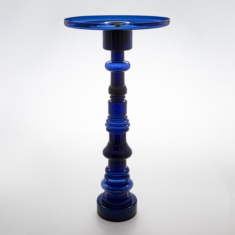 Oiva Toikka, A 'Lighthouse' glass vase/candlestick, signed Nuutajärvi Notsjö.