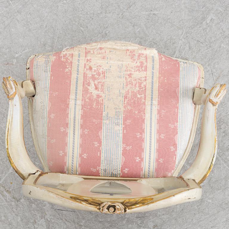 Karmstol, Stockholmsarbete, sent 1700-tal, Gustaviansk.