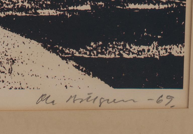 OLA BILLGREN, färglitografi. Signerad -och numrerad 40/260. Daterad -69.