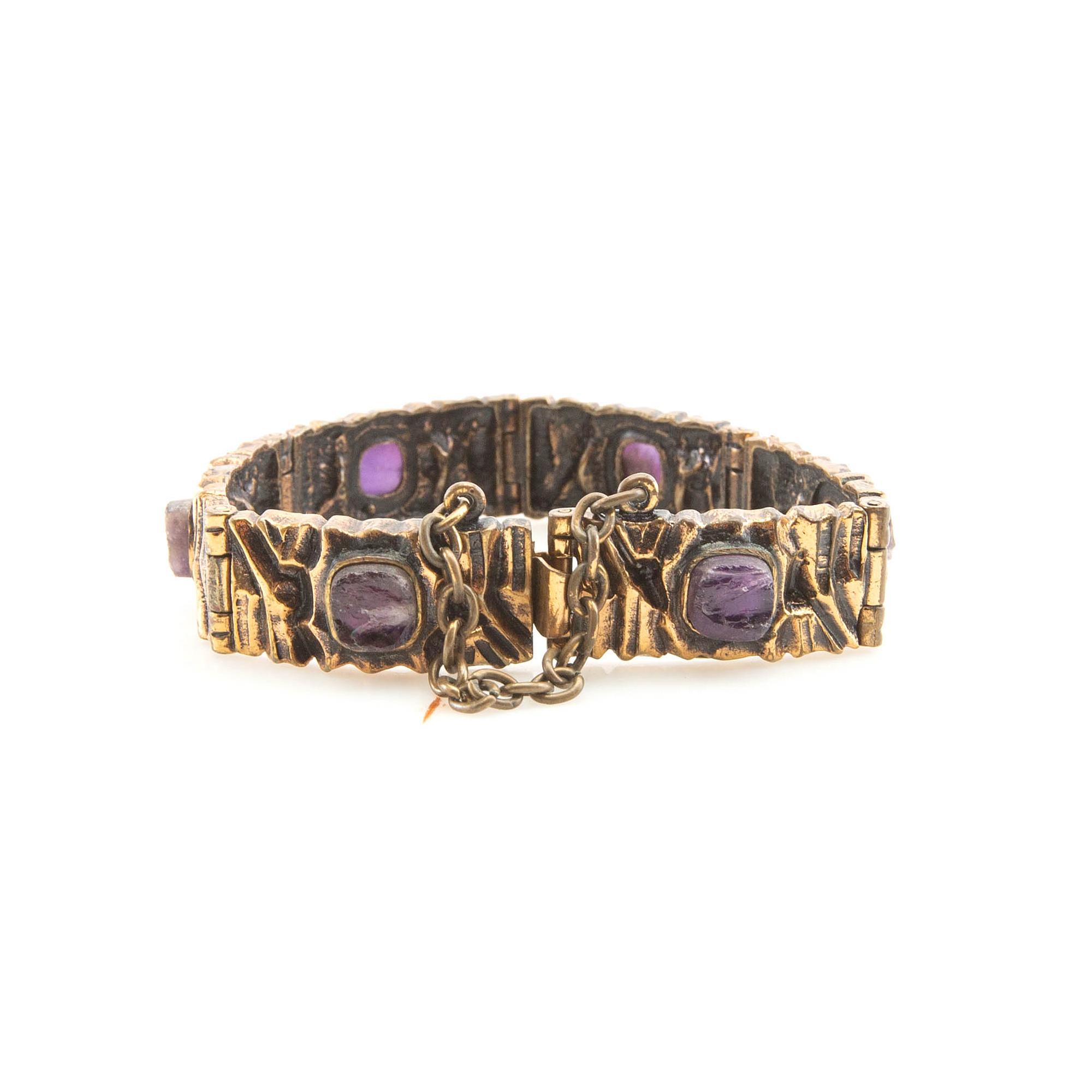 Pentti Sarpaneva, bracelet bronze with amethysts.