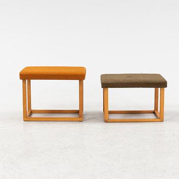 Two oak stools, Engens Fabriker, 1960's.