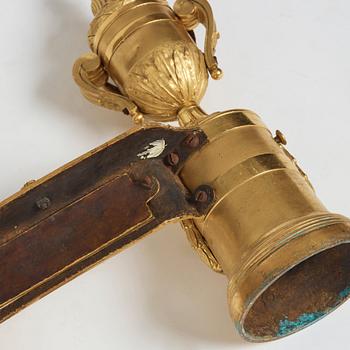 A pair of Louis XVI 18th Century bronze chenets.