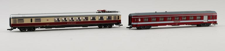 MODELLTÅGSSET, 2 st, Roco, Österrike.