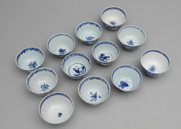 FAT samt KOPPAR, 12 st, porslin, Kina 1800 samt 1900-tal.