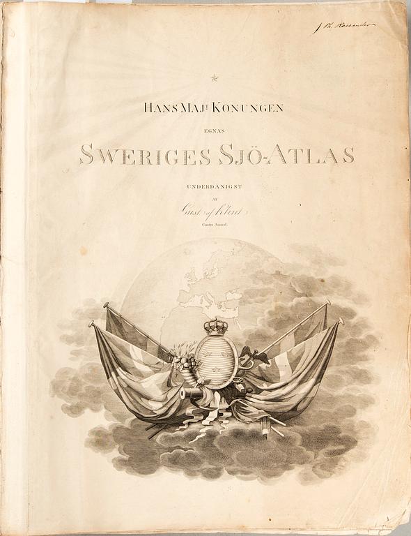 Gustaf af Klint, book, "Sweden's Maritime Atlas", 1797-1815.