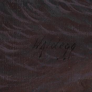 FRANZ WALDEGG, olja på duk, signerad.