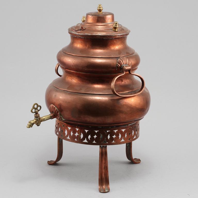 SAMOVAR, koppar, 1800-tal.