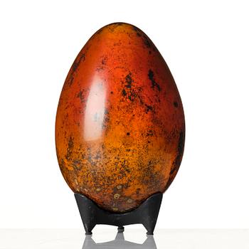 Hans Hedberg, a faience sculpture of an egg, Biot, France.