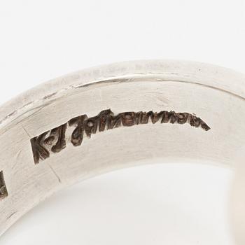 Karl-Ingemar Johansson, Ring, silver with rock crystal.