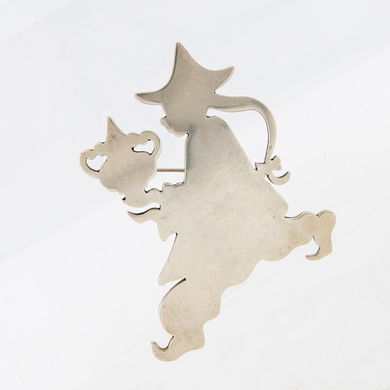 Brooch sterling silver Denmark mid-20th century.