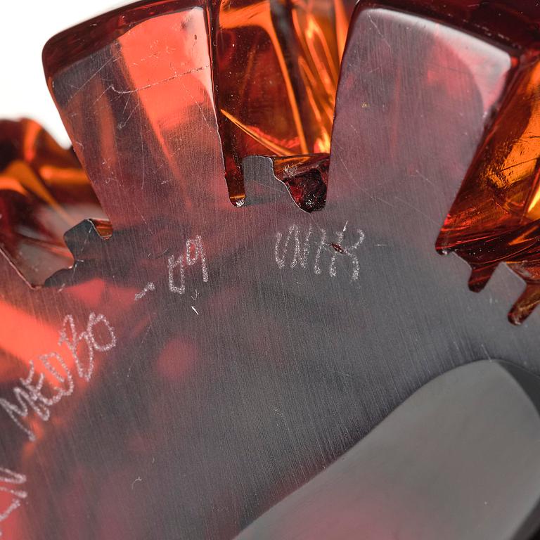 Mårten Medbo, a unique "Tappvas" glass vase, Ajeto Glassworks, Nový Bor, Czech Republic, 2009.