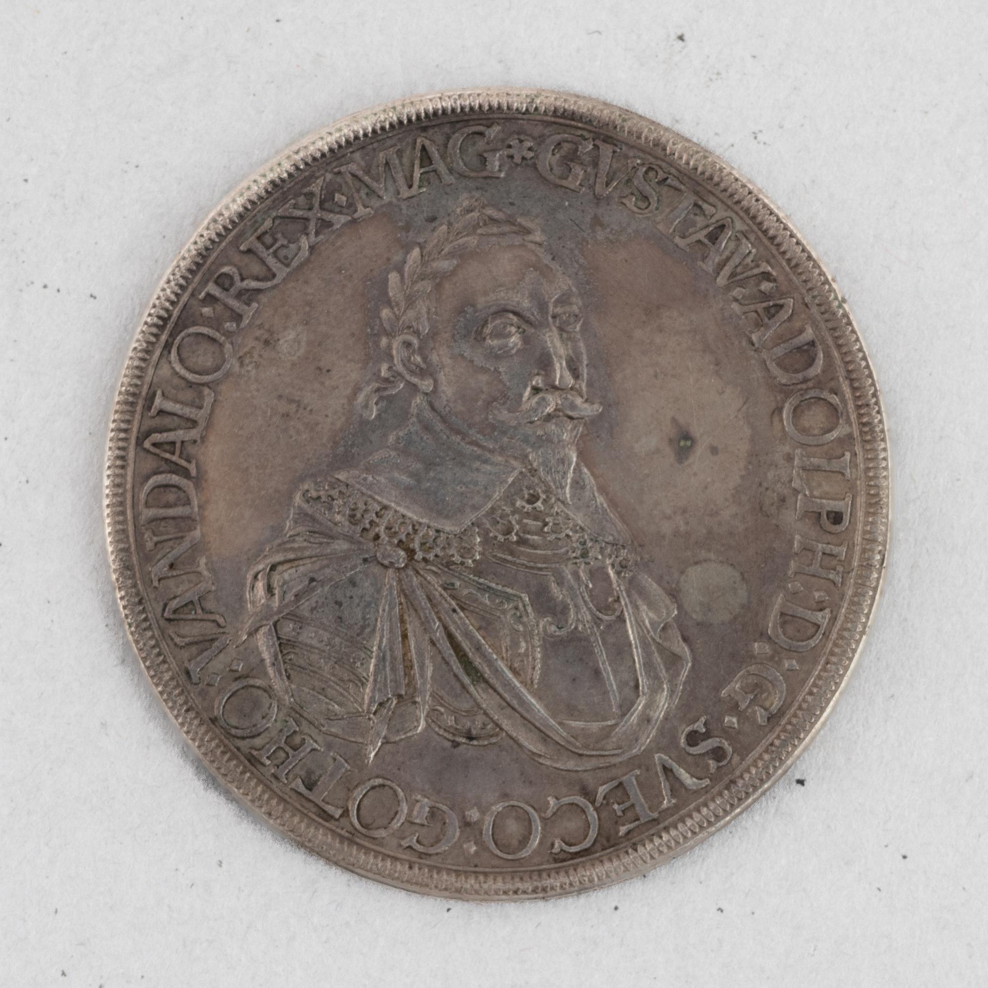 Gustav II Adolf, 1 thaler, type II, Augsburg 1632.