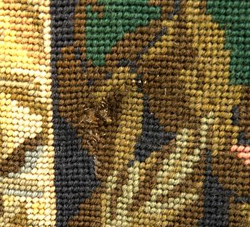 Vävt tapet barockstil signerad Frankrike 1900-talets första hälft ca 130x155 cm.