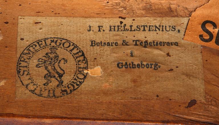 BANKETT, 1800-talets första hälft. Etikettmärkt: "Göteborgs Hallstämpel".