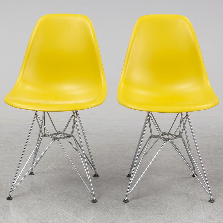 CHARLES AND RAY EAMES, six DSR chairs, Vitra, 2011.