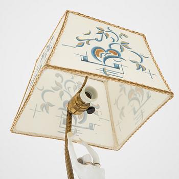 Bordslampa, porslin, 1920-30-tal.