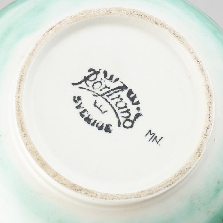 Gunnar Nylund & Heidi Heimann, a set of one ceramic vase, two dishes and a bowl for Rörstrand.