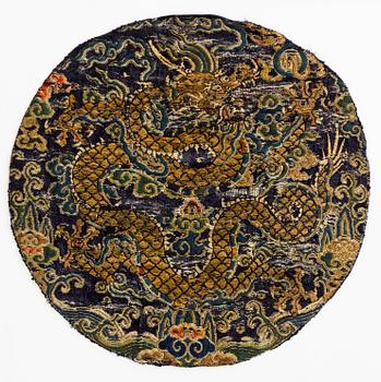 Kejserligt insignia, siden. Qingdynastin, tidigt 1700-tal.