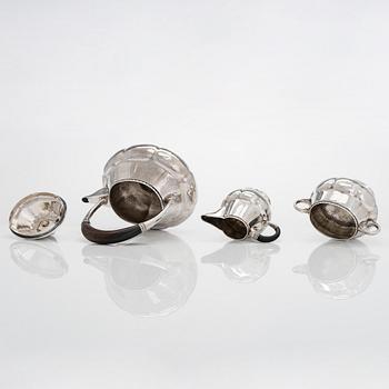 Albert Feinauer, te- och kaffeservis, silver, 6 delar, Weimar-Schmuck, Tyskland 1921-1925.