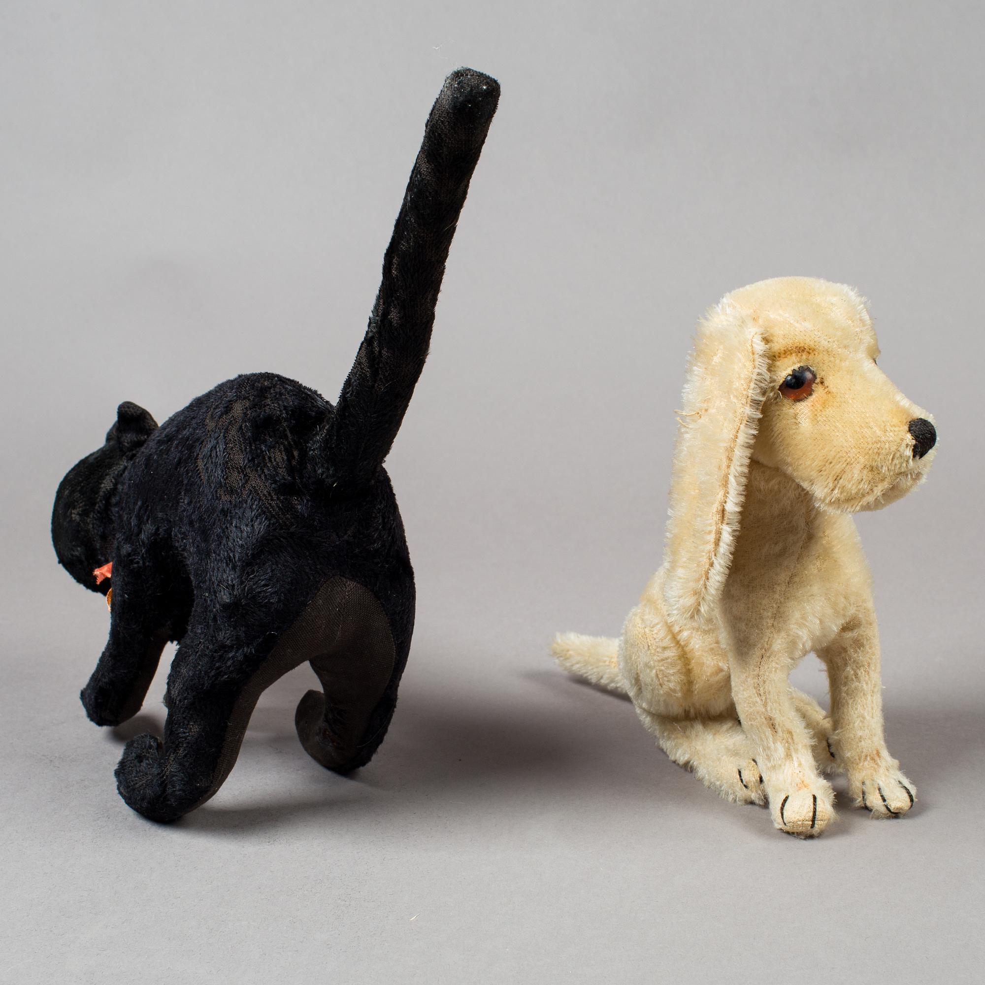 STEIFF, "Treff" samt katt, Tyskland, 1930-tal.