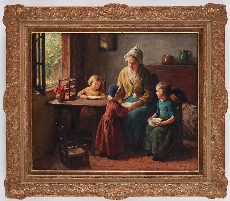 Bernard Pothast, Familjeidyll med mor och barn.
